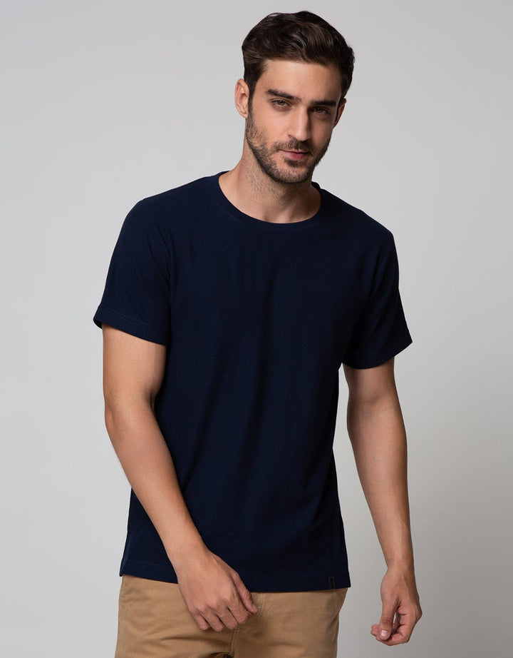 Details Long Sleeve T-Shirt Solid Texture Cotton