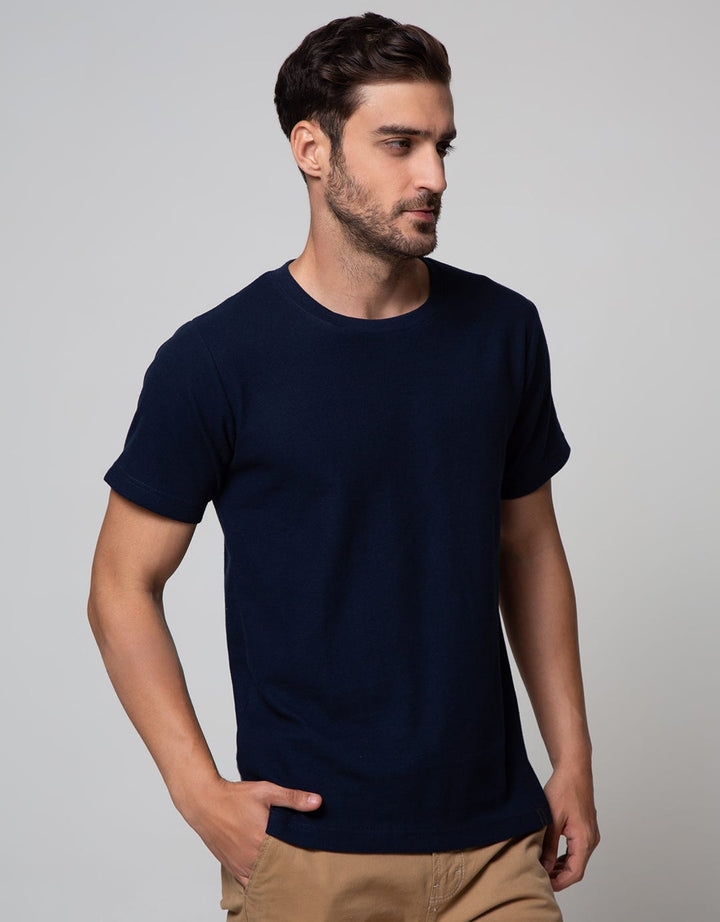 Details Long Sleeve T-Shirt Solid Texture Cotton
