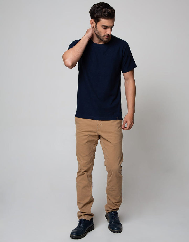 Details Long Sleeve T-Shirt Solid Texture Cotton