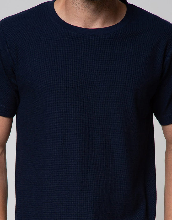 Details Long Sleeve T-Shirt Solid Texture Cotton