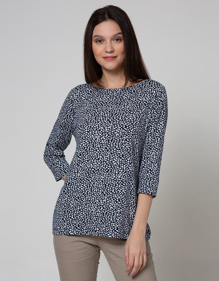 St. Yves Long Sleeve T-Shirt Rayon Print