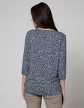 St. Yves Long Sleeve T-Shirt Rayon Print