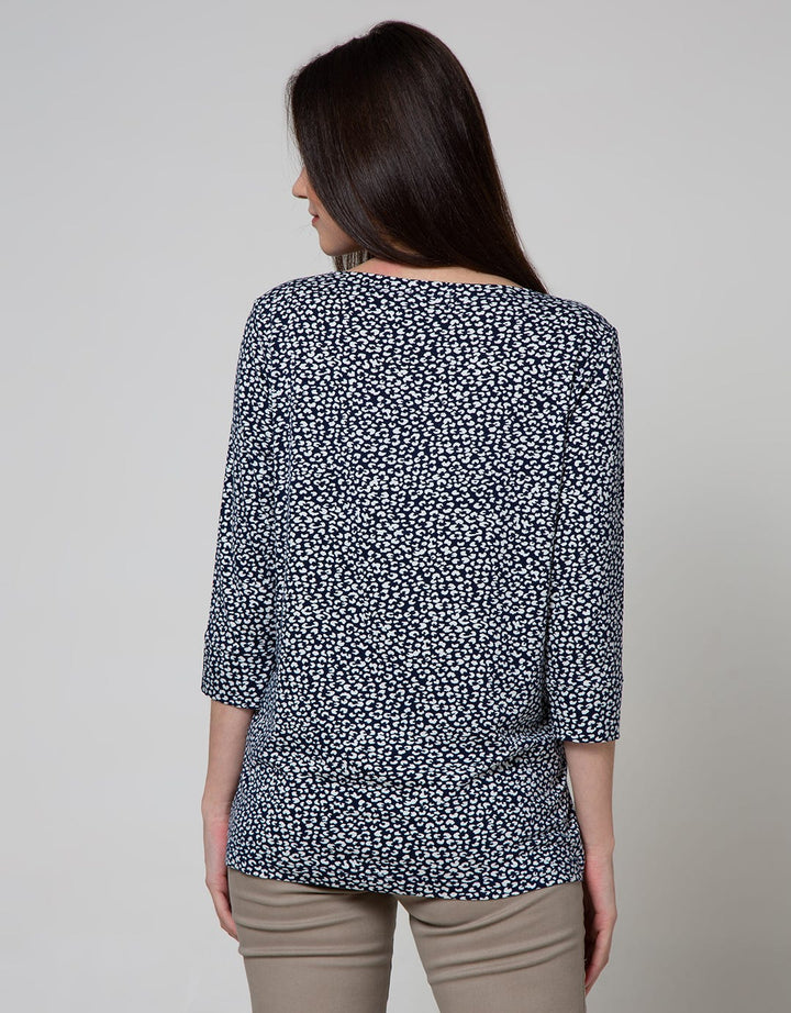 St. Yves Long Sleeve T-Shirt Rayon Print