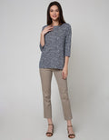 St. Yves Long Sleeve T-Shirt Rayon Print