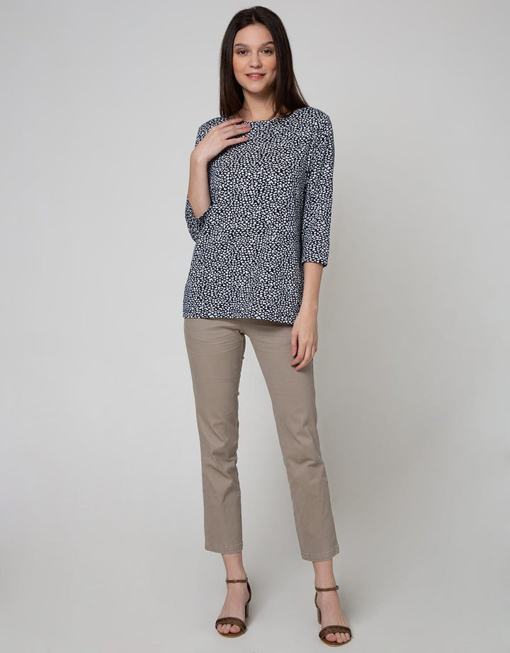 St. Yves Long Sleeve T-Shirt Rayon Print