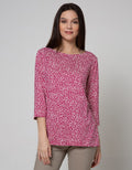 St. Yves Long Sleeve T-Shirt Rayon Print