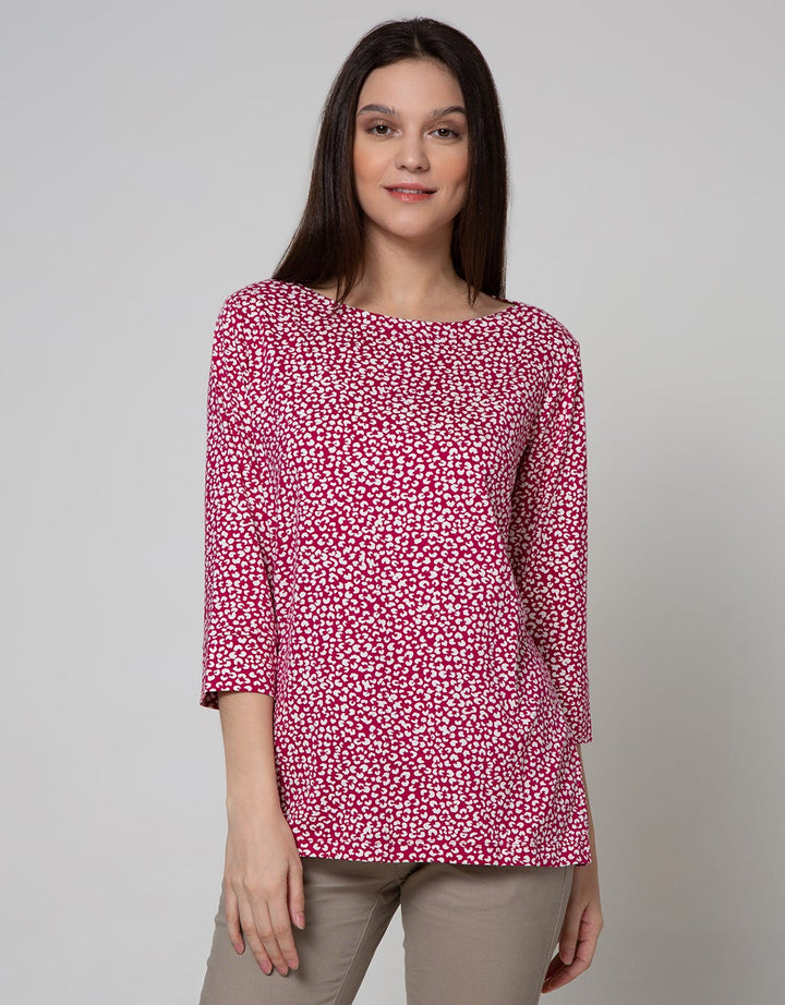 St. Yves Long Sleeve T-Shirt Rayon Print