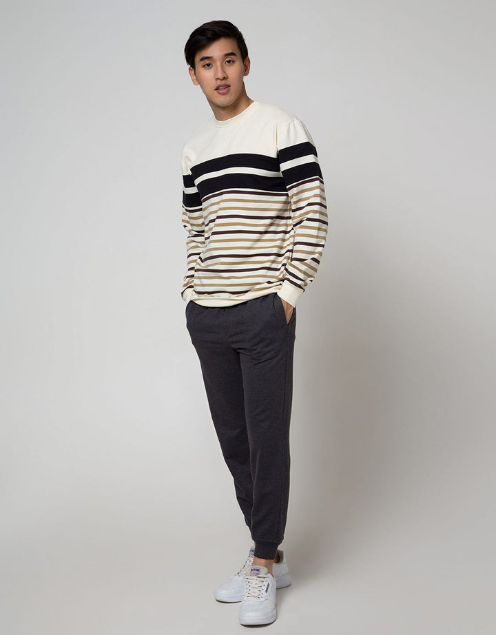 Details Sweatshirt Jumper Yarn Dye Stripe
