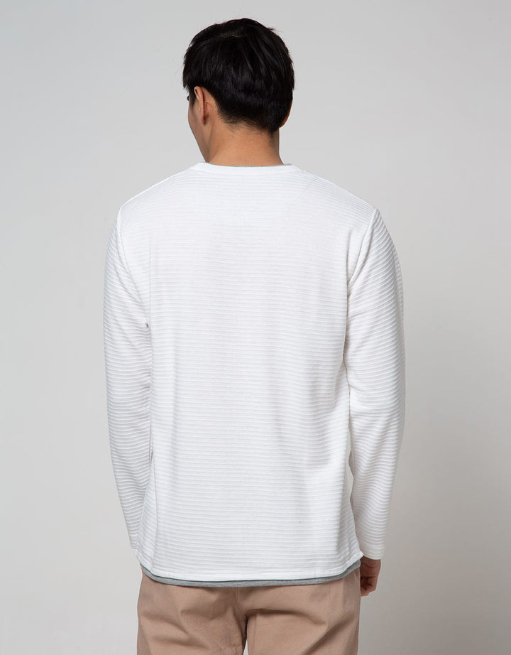 Details Sweatshirt Jumper Texture Double Layer
