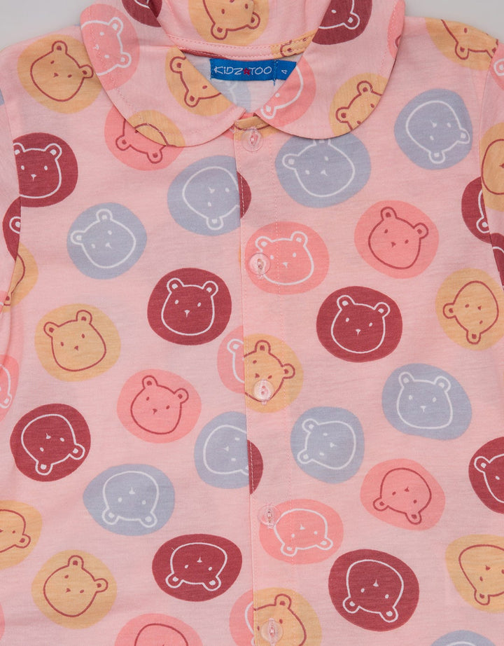 Kidz Too Top-Bottom Front Button Pajama Set