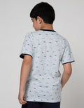 Nevada Short Sleeve T-Shirt Printed Waves With Pocket