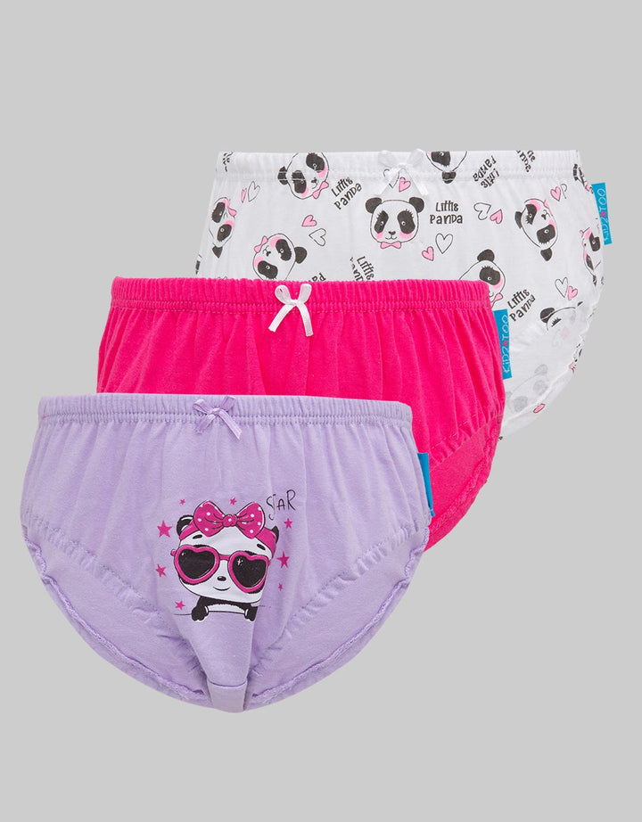 Kidz Too Brief Pack 3 Underwear Girl Little Panda