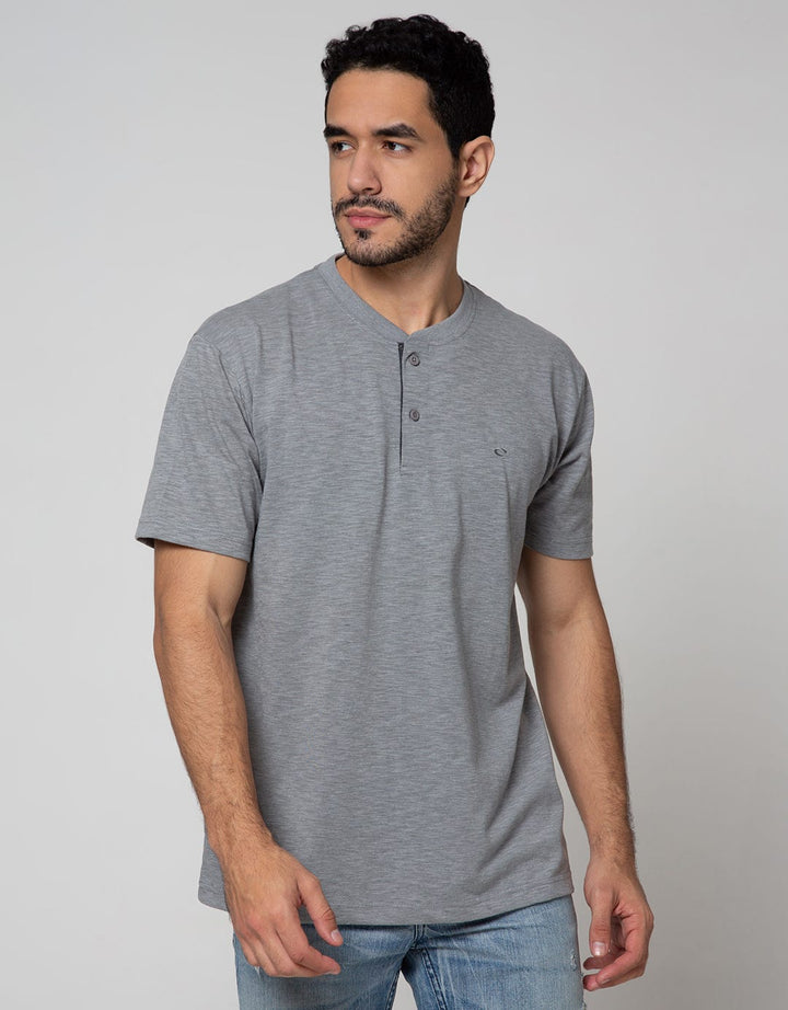 Cole Short Sleeve T-Shirt Henley Slub Kombinasi