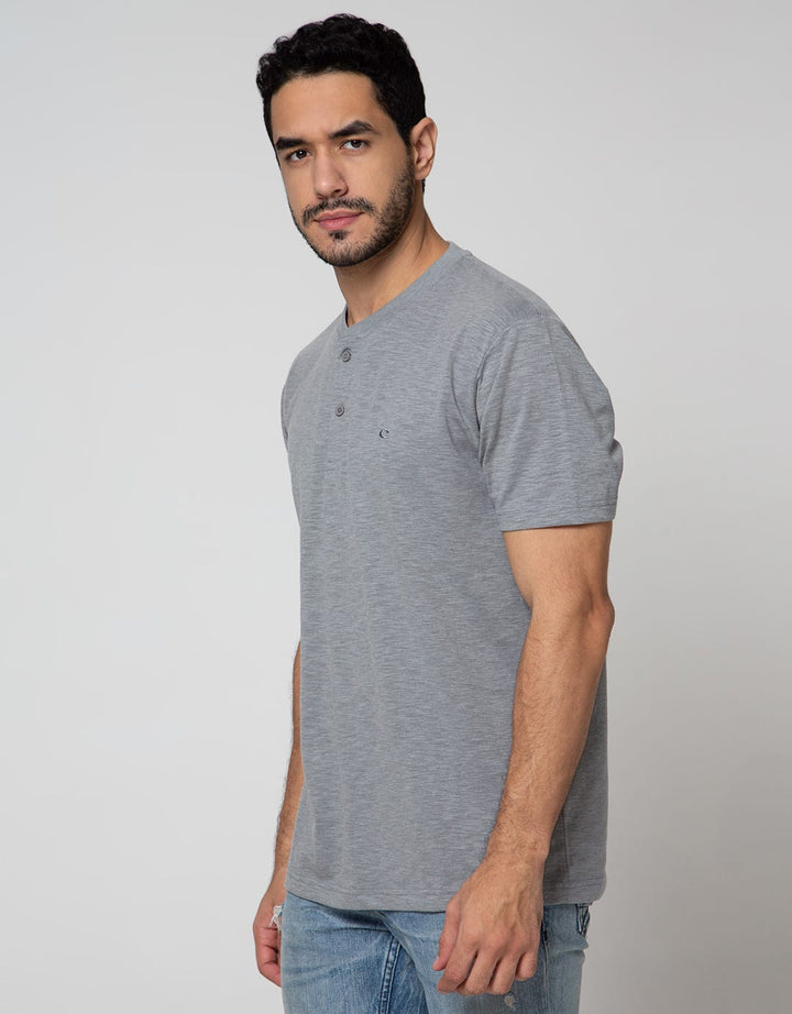 Cole Short Sleeve T-Shirt Henley Slub Kombinasi