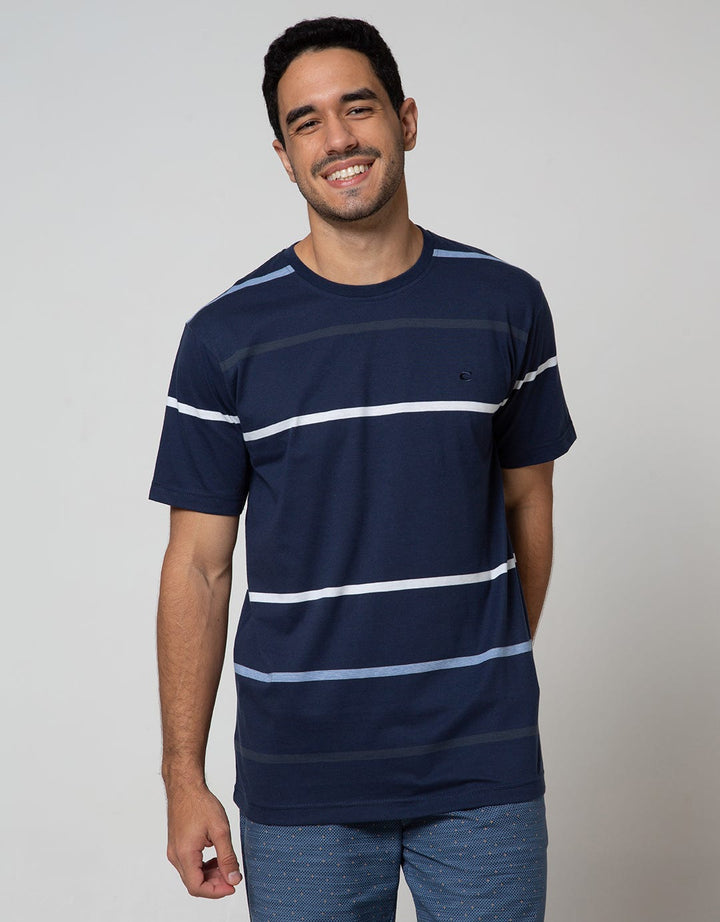 Cole Short Sleeve T-Shirt Stripe Fider With Highlight Neon