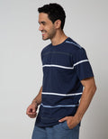 Cole Short Sleeve T-Shirt Stripe Fider With Highlight Neon