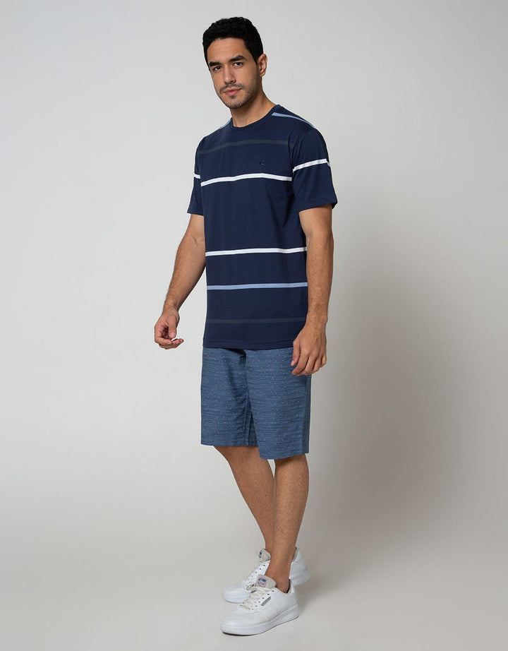 Cole Short Sleeve T-Shirt Stripe Fider With Highlight Neon