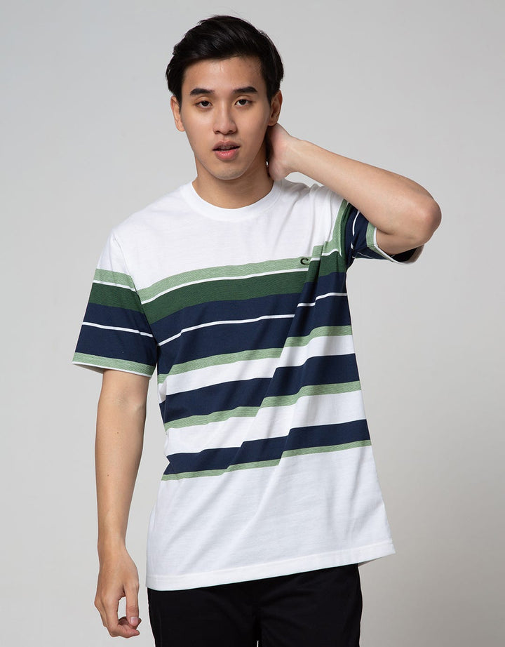 Cole Short Sleeve T-Shirt Eng Stripe Solid Top
