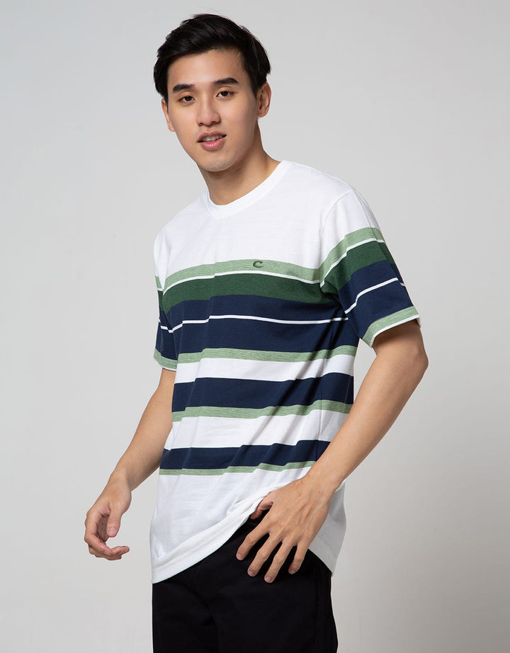Cole Short Sleeve T-Shirt Eng Stripe Solid Top