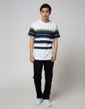 Cole Short Sleeve T-Shirt Eng Stripe Solid Top