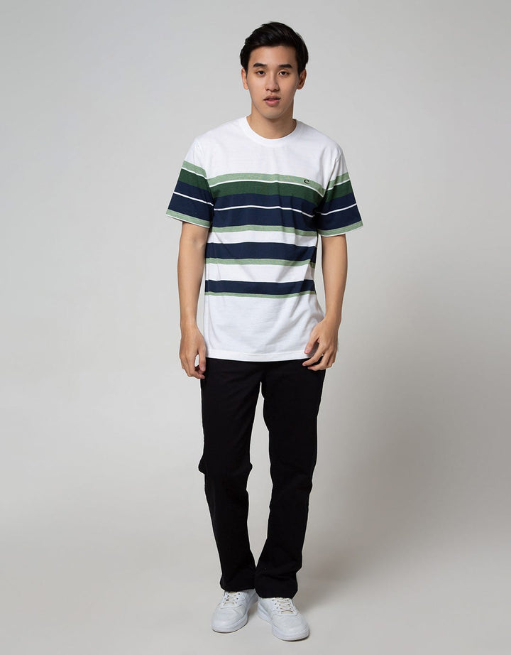 Cole Short Sleeve T-Shirt Eng Stripe Solid Top