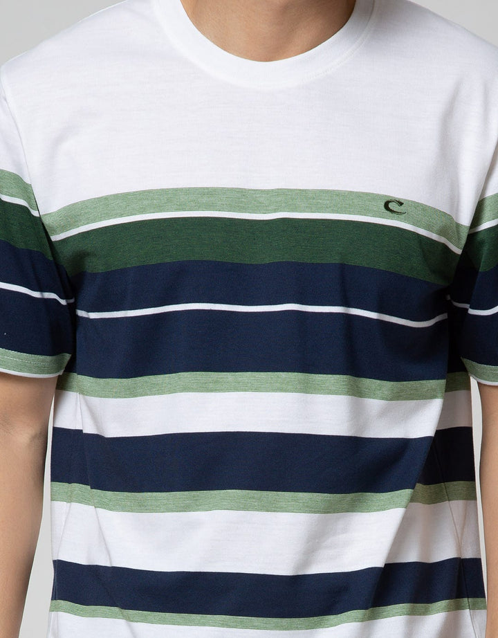 Cole Short Sleeve T-Shirt Eng Stripe Solid Top