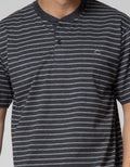Cole Short Sleeve T-Shirt Henley Stripe