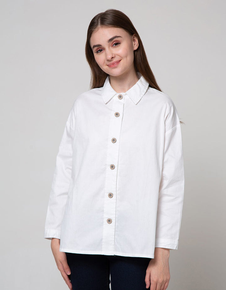 Details Long Sleeve Shirt With Kayu Knit At Back