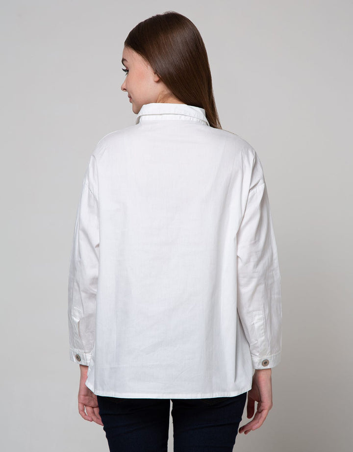 Details Long Sleeve Shirt With Kayu Knit At Back