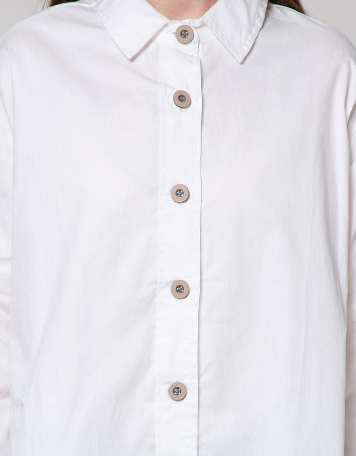 Details Long Sleeve Shirt With Kayu Knit At Back