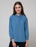 Details Long Sleeve Shirt Chambray With Collar