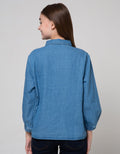 Details Long Sleeve Shirt Chambray With Collar