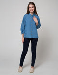 Details Long Sleeve Shirt Chambray With Collar