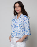 Details Long Sleeve Shirt 7/8 Sleeves W Oversize Pocket On Chest