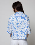 Details Long Sleeve Shirt 7/8 Sleeves W Oversize Pocket On Chest