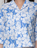 Details Long Sleeve Shirt 7/8 Sleeves W Oversize Pocket On Chest