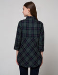 Details Long Sleeve Blouse Check Twill Line Pink