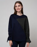 Details Long Sleeve Blouse Cut And Sewn