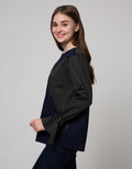 Details Long Sleeve Blouse Cut And Sewn