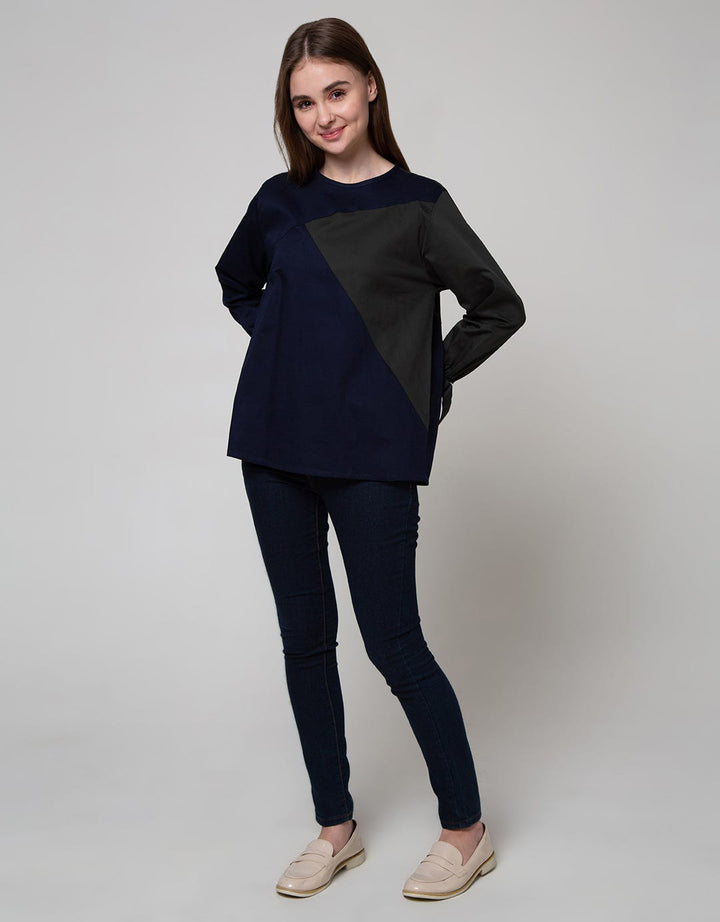 Details Long Sleeve Blouse Cut And Sewn