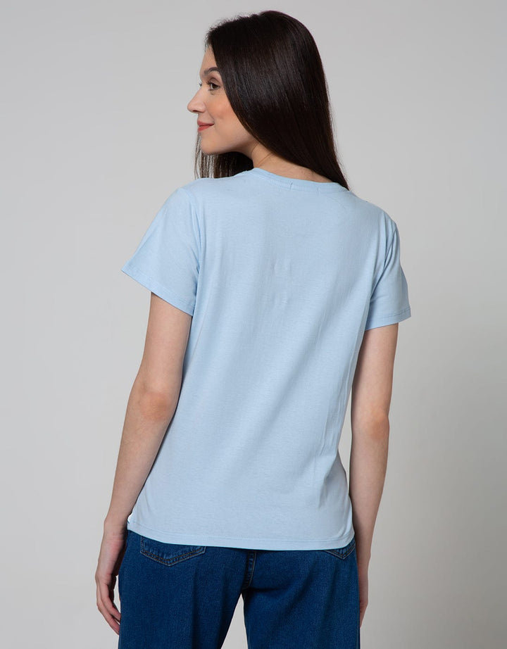 Details Short Sleeve T-Shirt Front Full Printed Small Flower