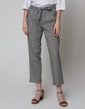 Details Long Pants Tapered W Shell Fabric Belt Gingham Patte