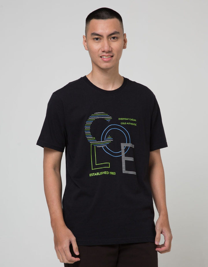 Cole Short Sleeve T-Shirt Print Cole Typo Color