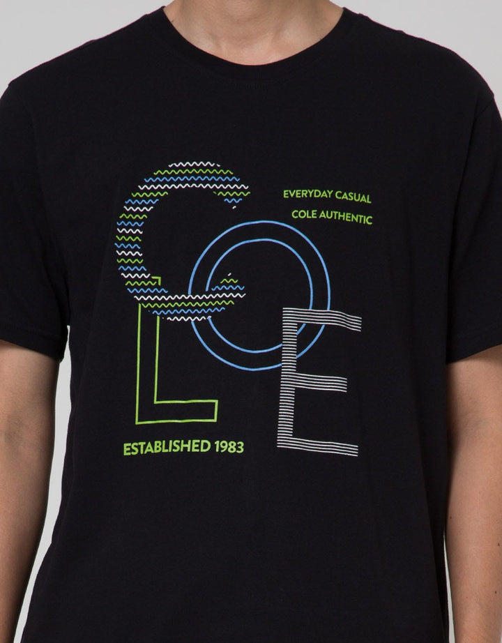 Cole Short Sleeve T-Shirt Print Cole Typo Color