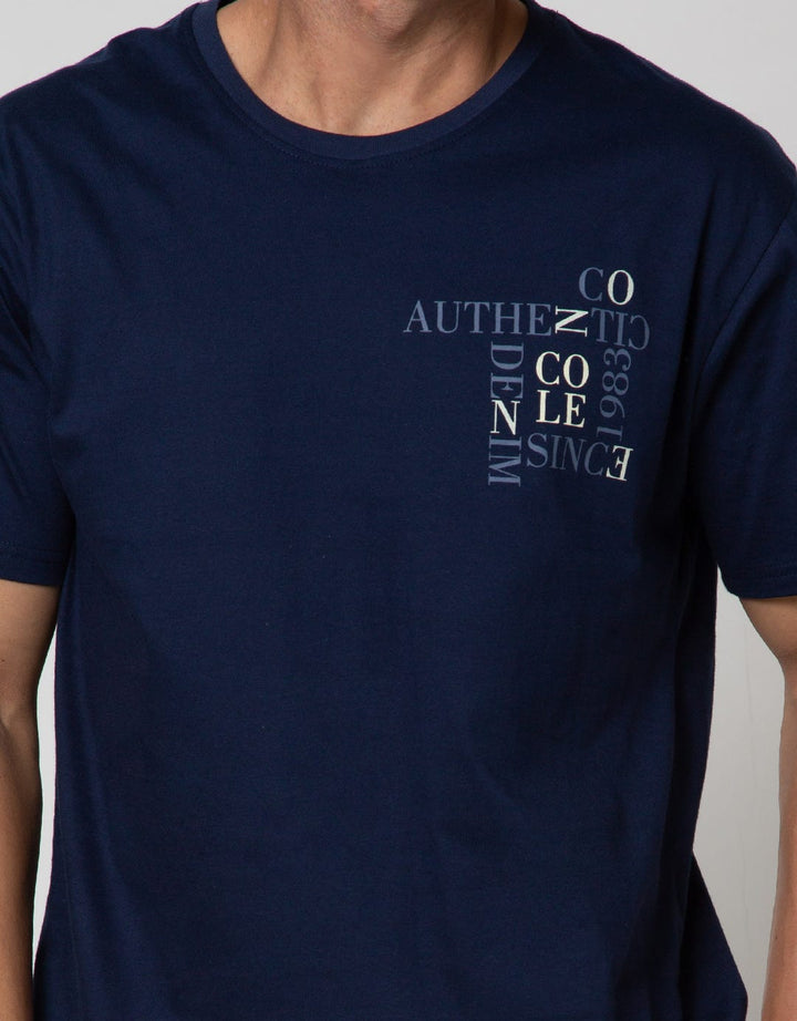 Cole Short Sleeve T-Shirt Print Authentic Scrabbel Pocket