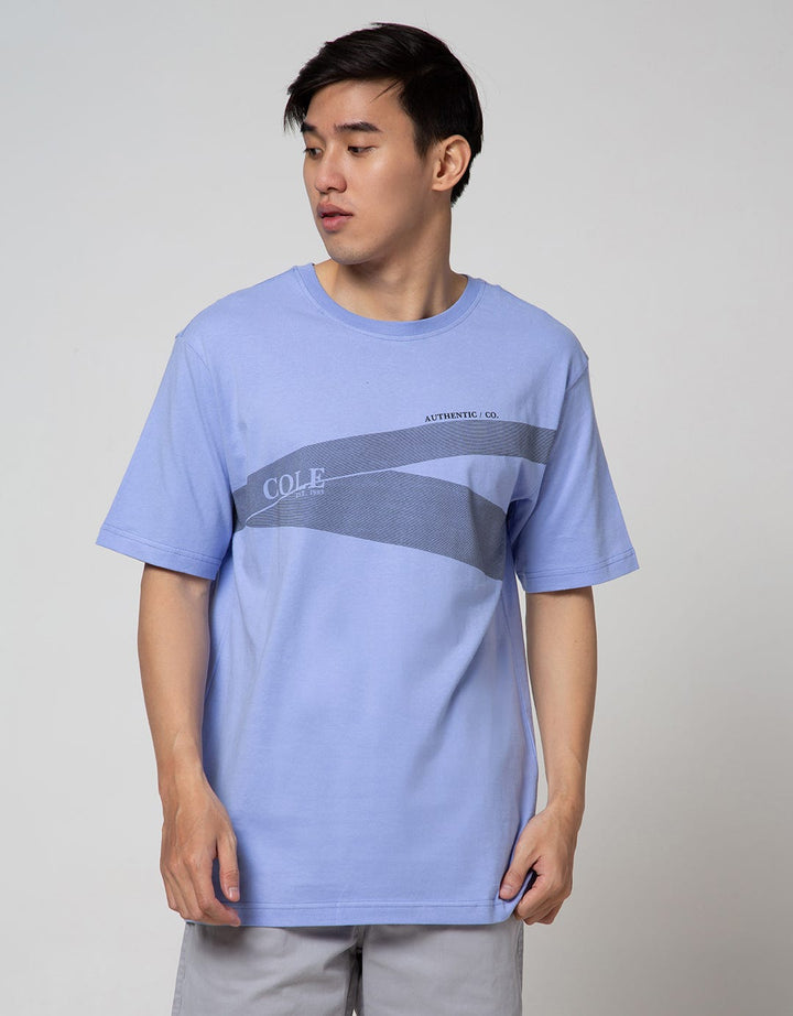 Cole Short Sleeve T-Shirt Print Diagonal Stripe