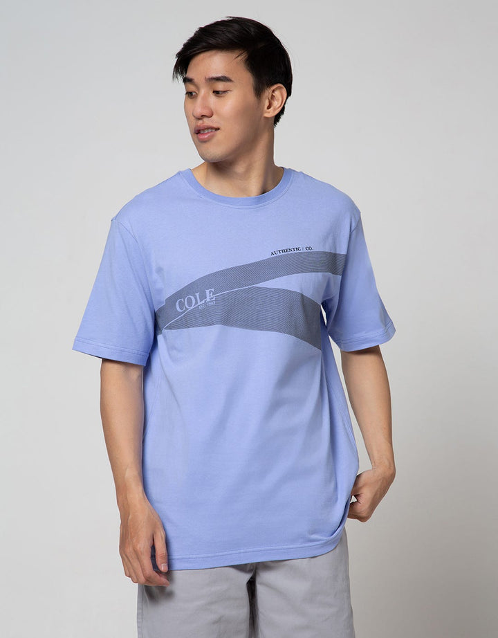 Cole Short Sleeve T-Shirt Print Diagonal Stripe