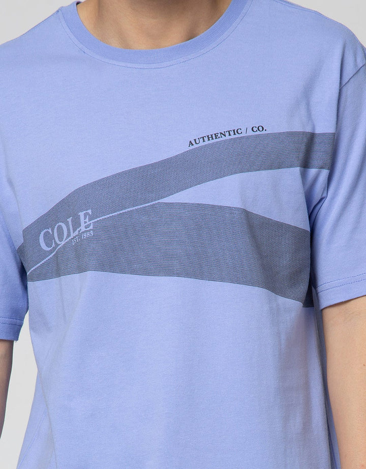 Cole Short Sleeve T-Shirt Print Diagonal Stripe