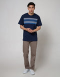 Cole Short Sleeve T-Shirt Print Stripe Chest Gradation