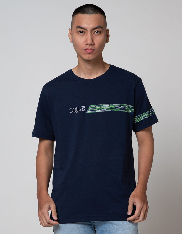 Cole Short Sleeve T-Shirt Print Stripe Chest & Sleeve